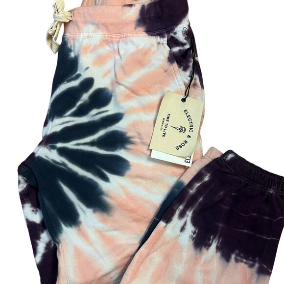 NWT Electric & Rose Vendima Tie Dye Pink Purple Sweatpants Joggers Size S - Picture 5 of 7
